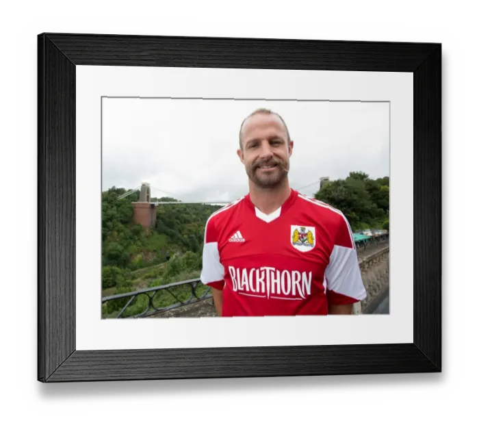 Framed Print : Bristol City Football Team Portraits with Albert Adomah at Avon Gorge Hotel (July 2013)