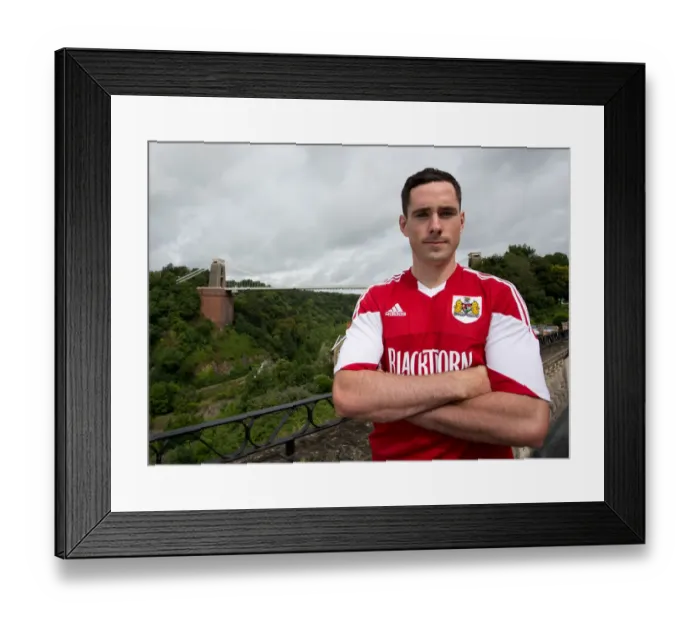 Framed Print : Powerful Presence: Greg Cunningham of Bristol City Football Team at Avon Gorge Hotel Near Clifton Suspension Bridge