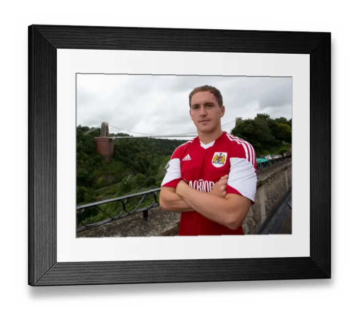 Framed Print : Bristol City Football Team: Neil Kilkenny at Avon Gorge Hotel, Bristol (July 2013)