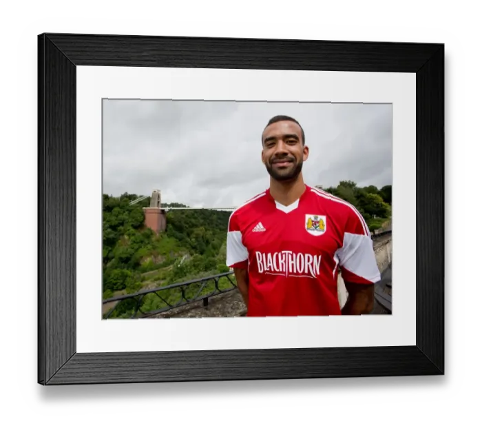 Framed Print : Bristol City Football Club: Liam Fontaine's Portrait at Avon Gorge Hotel with Clifton Suspension Bridge Backdrop Framed Print : Bristol City Football Club: Liam Fontaine's Portrait at Avon Gorge Hotel with Clifton Suspension Bridge Backdrop