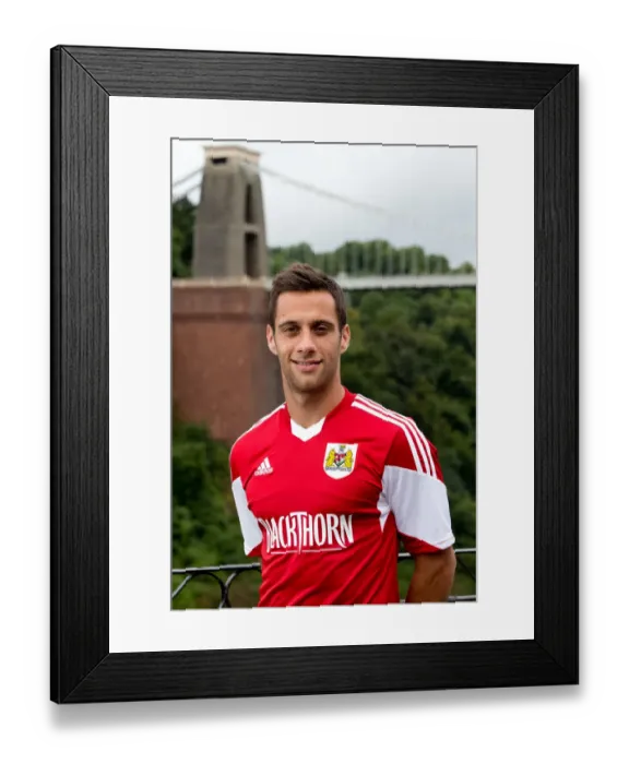 Framed Print : Bristol City Football Club: Sam Baldock's Portraits at Avon Gorge with Clifton Suspension Bridge Backdrop