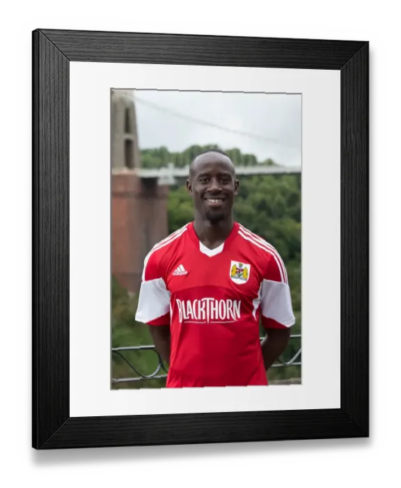 Framed Print : Bristol City Football Club: Albert Adomah's Portrait at Avon Gorge Hotel (July 2013)
