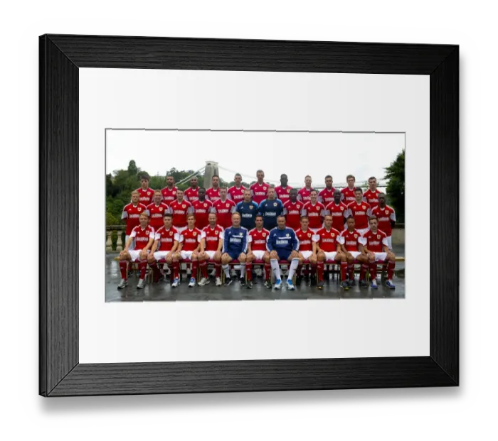 Framed Print : Bristol City Football Team Group Photo (July 2013)