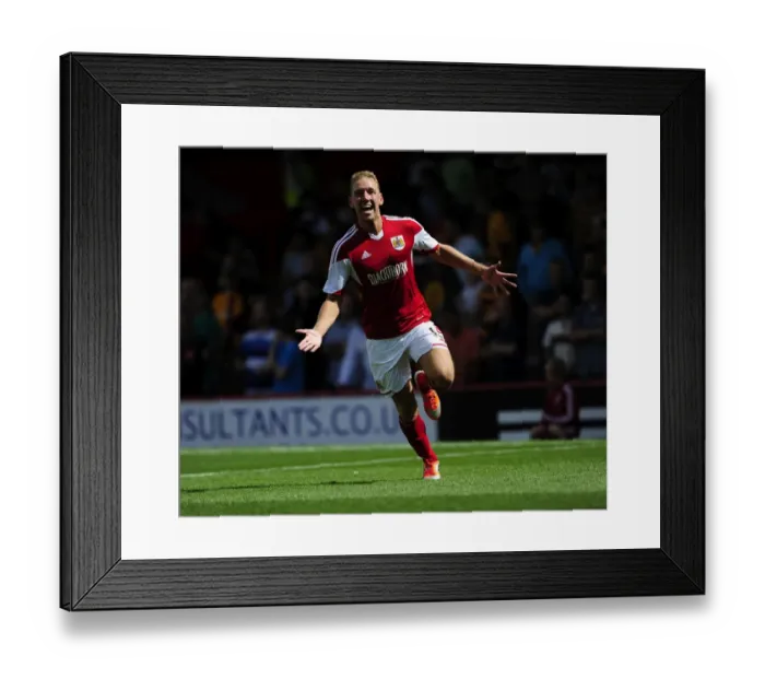 Framed Print : Bristol City's Scott Wagstaff Euphorically Celebrates Goal Against Bradford City, Sky Bet League One (August 3, 2013) Framed Print : Bristol City's Scott Wagstaff Euphorically Celebrates Goal Against Bradford City, Sky Bet League One (August 3, 2013)