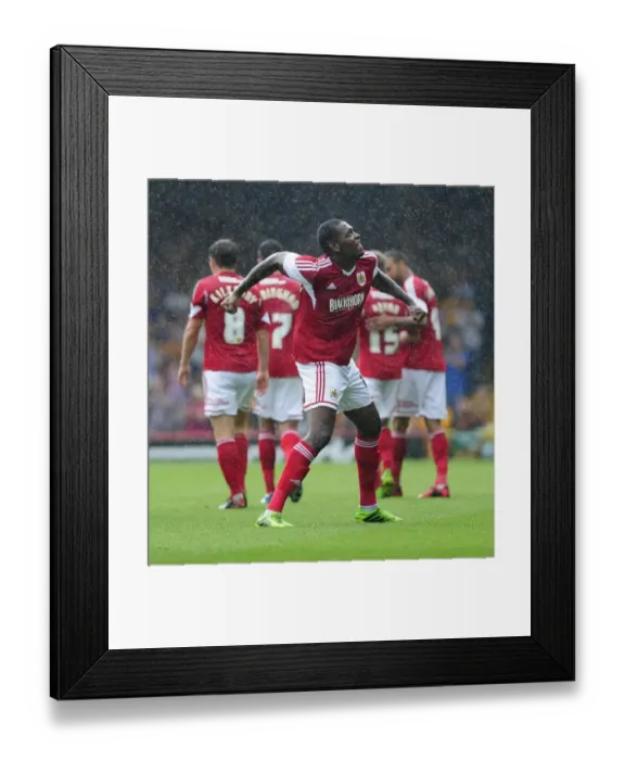 Framed Print : Bristol City's Jay Emmanuel-Thomas Scores the Opener: Bristol City vs. Bradford City, Sky Bet League One, 2013 Framed Print : Bristol City's Jay Emmanuel-Thomas Scores the Opener: Bristol City vs. Bradford City, Sky Bet League One, 2013