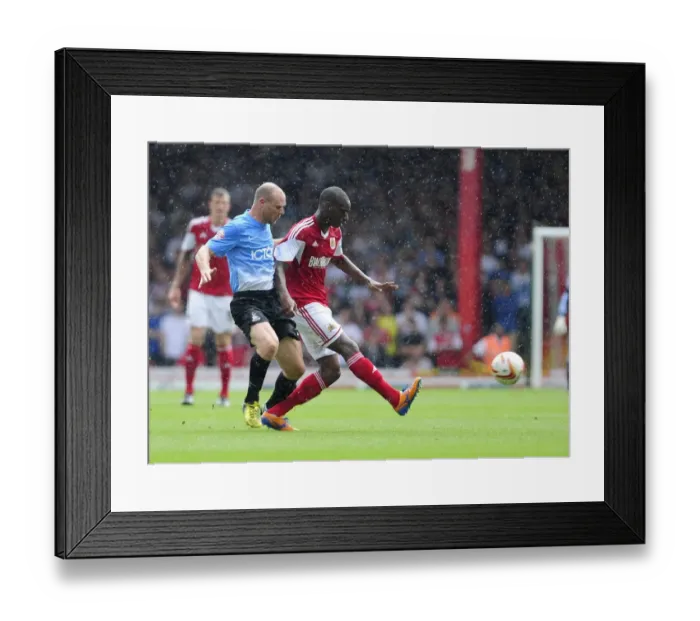 Framed Print : Jordan Wynter Evades Gary Jones: A Crucial Escape at Ashton Gate during Bristol City vs Bradford City Football Match Framed Print : Jordan Wynter Evades Gary Jones: A Crucial Escape at Ashton Gate during Bristol City vs Bradford City Football Match
