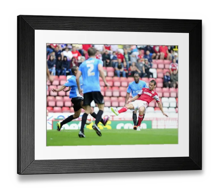 Framed Print : Bristol City's Sam Baldock Goes for Glory: A Thrilling Moment from the Bristol City V Bradford City Football Match, August 3, 2013 Framed Print : Bristol City's Sam Baldock Goes for Glory: A Thrilling Moment from the Bristol City V Bradford City Football Match, August 3, 2013