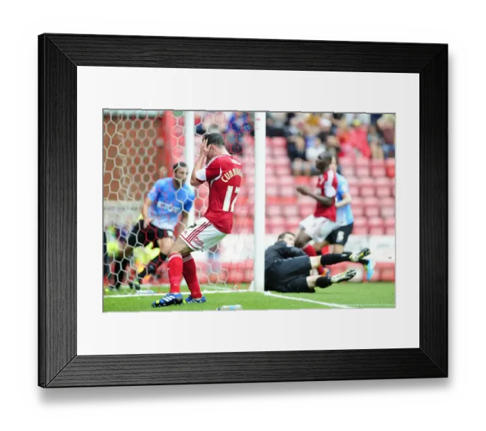 Framed Print : Dejected Greg Cunningham Misses Target: Bristol City vs. Bradford City, 2013