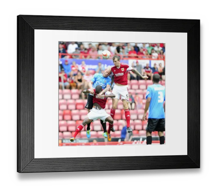 Framed Print : Aden Flint's Header: Bristol City vs. Bradford City, Sky Bet League One, 2013 Framed Print : Aden Flint's Header: Bristol City vs. Bradford City, Sky Bet League One, 2013