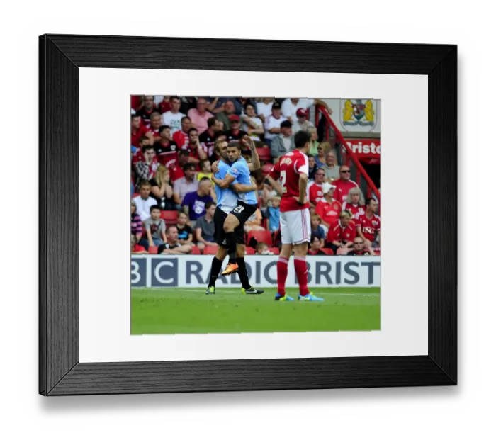 Framed Print : Nahki Wells Thrilling Goal Celebration: A Moment to Remember at Ashton Gate (August 2013) Framed Print : Nahki Wells Thrilling Goal Celebration: A Moment to Remember at Ashton Gate (August 2013)