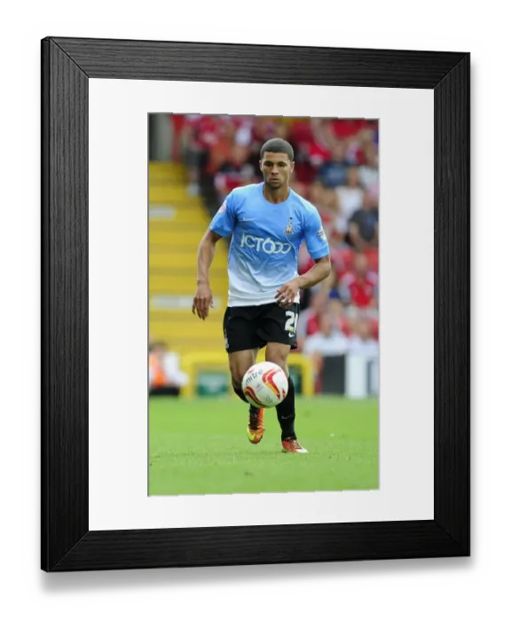 Framed Print : Nahki Wells Scores for Bradford City Against Bristol City, August 2013 Framed Print : Nahki Wells Scores for Bradford City Against Bristol City, August 2013