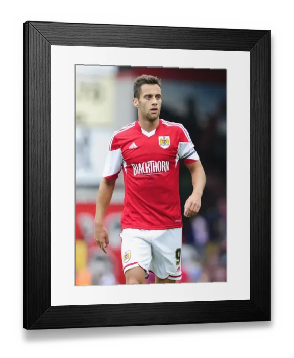 Framed Print : Bristol City vs Bradford City: Sam Baldock in Action at Ashton Gate, 2013