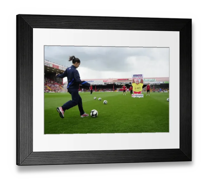 Framed Print : Bristol City's New Signing Keka Takes the Belly Challenge at Ashton Gate - Bristol City vs Bradford City, Sky Bet League One Framed Print : Bristol City's New Signing Keka Takes the Belly Challenge at Ashton Gate - Bristol City vs Bradford City, Sky Bet League One