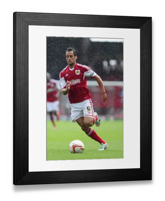 Framed Print : Determined Sam Baldock Leads Bristol City to Victory over Bradford City, August 2013