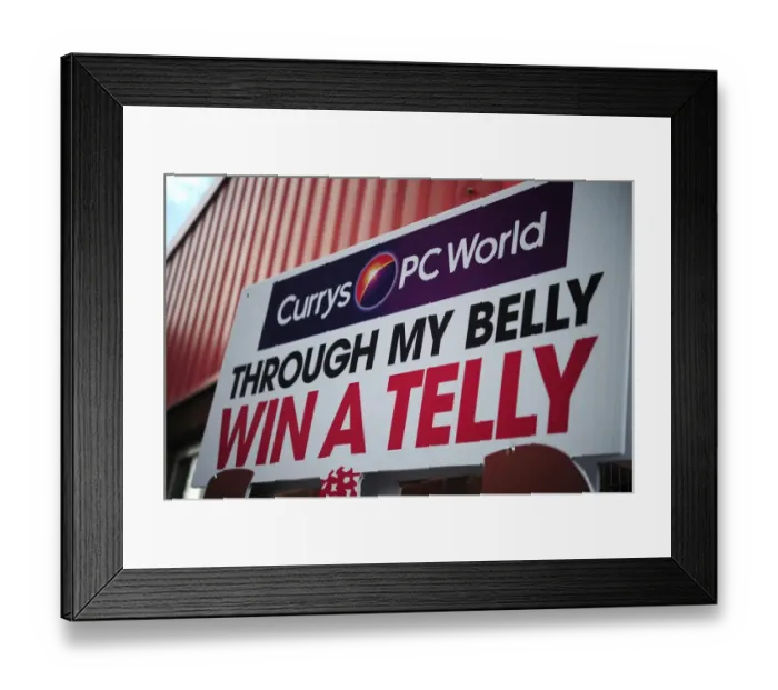 Framed Print : Through My Belly: The Exciting Rivalry - Bristol City vs. Bradford City, 03.08.13