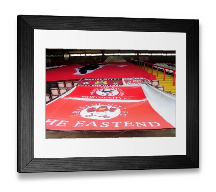 Framed Print : Battle of the Flags: Bristol City vs Bradford City, Sky Bet League One (August 3, 2013) - Ashton Gate