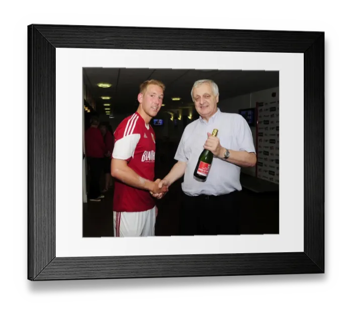 Framed Print : Bristol City's Scott Wagstaff Receives Man of the Match Award vs. Bradford City (August 3, 2013) Framed Print : Bristol City's Scott Wagstaff Receives Man of the Match Award vs. Bradford City (August 3, 2013)