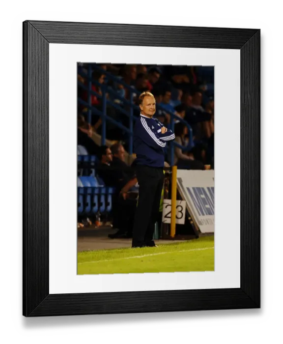 Framed Print : Sean O'Driscoll Leads Bristol City at Gillingham's Priestfield Stadium, Capital One Cup First Round