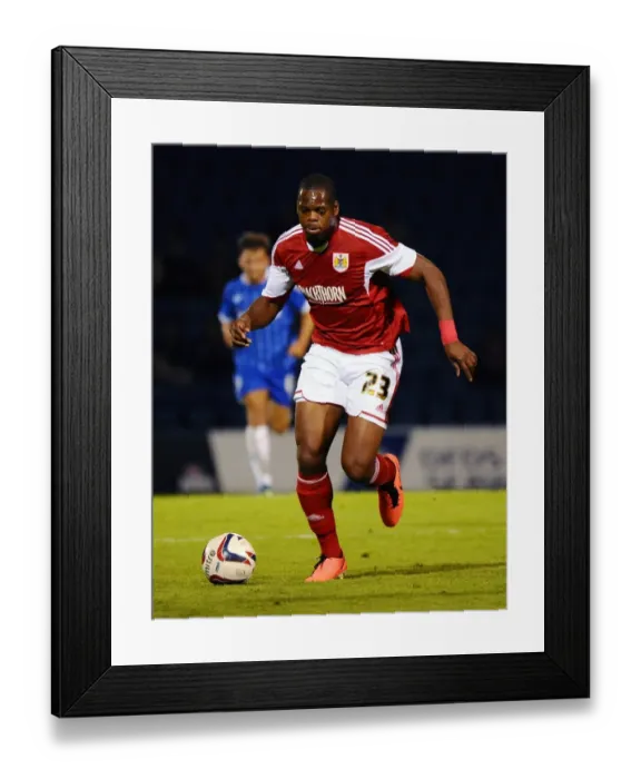 Framed Print : Marlon Harewood in Action: Bristol City vs. Gillingham at Priestfield Stadium, 2013