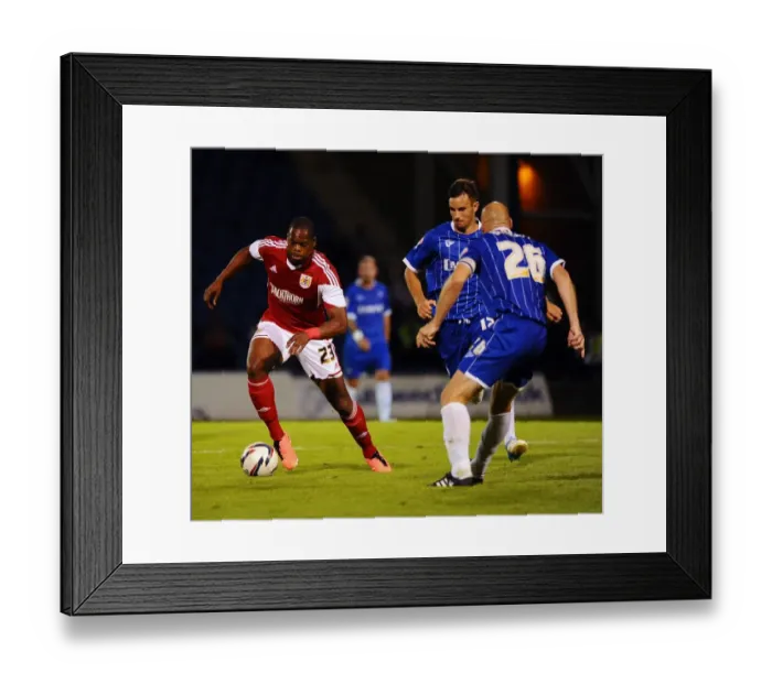 Framed Print : Marlon Harewood's Escape Attempt: Gillingham vs. Bristol City, 2013 Framed Print : Marlon Harewood's Escape Attempt: Gillingham vs. Bristol City, 2013