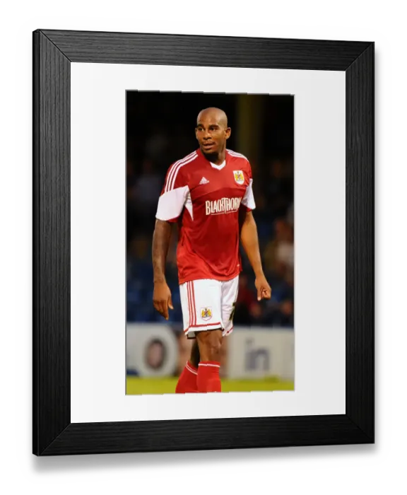 Framed Print : Marvin Elliott of Bristol City in Action at Gillingham's Priestfield Stadium, Capital One Cup First Round, August 6, 2013
