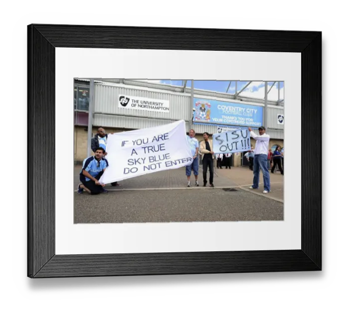 Framed Print : Protesting Coventry Fans Outside Sixfields Stadium During Coventry V Bristol City Match, Sky Bet League One Framed Print : Protesting Coventry Fans Outside Sixfields Stadium During Coventry V Bristol City Match, Sky Bet League One