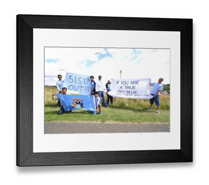 Framed Print : Coventry Fans Protest Outside Sixfields Stadium During Coventry vs. Bristol City Match, Sky Bet League One Framed Print : Coventry Fans Protest Outside Sixfields Stadium During Coventry vs. Bristol City Match, Sky Bet League One