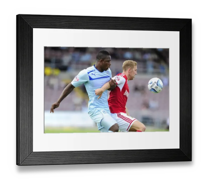 Framed Print : Bristol City vs Coventry: Intense Battle for the Ball - Dougie Allward / JMP, 11 / 08 / 2013
