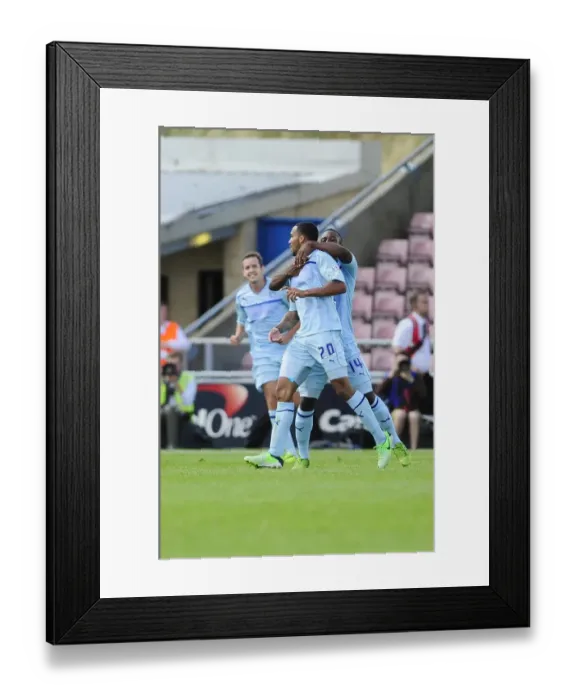 Framed Print : Coventry City's Callum Wilson Celebrates Goal Against Bristol City, Sixfields Stadium, Sky Bet League One - August 11, 2013 Framed Print : Coventry City's Callum Wilson Celebrates Goal Against Bristol City, Sixfields Stadium, Sky Bet League One - August 11, 2013