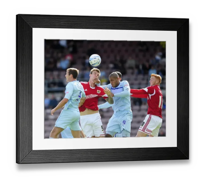 Framed Print : Aden Flint's Header: Coventry vs. Bristol City, Sky Bet League One, 2013
