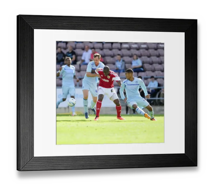Framed Print : Marlon Harewood vs. Andy Webster: Intense Battle at Sixfields Stadium, Coventry vs. Bristol City, Sky Bet League One