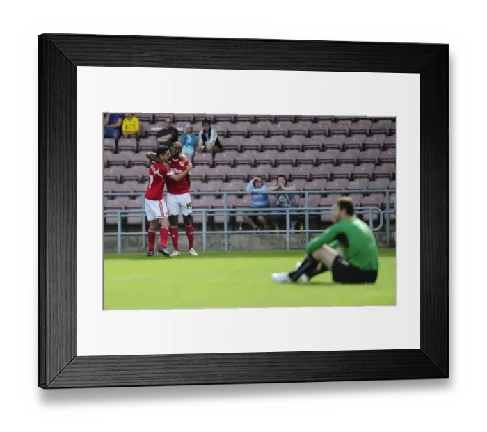Framed Print : Celebrating Victory: Marvin Elliott and Sam Baldock of Bristol City Framed Print : Celebrating Victory: Marvin Elliott and Sam Baldock of Bristol City
