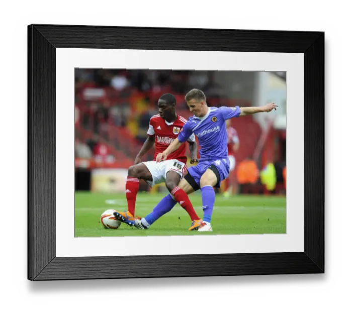 Framed Print : Bristol City vs Wolves: Jordan Wynter Foul by Lee Evans Framed Print : Bristol City vs Wolves: Jordan Wynter Foul by Lee Evans
