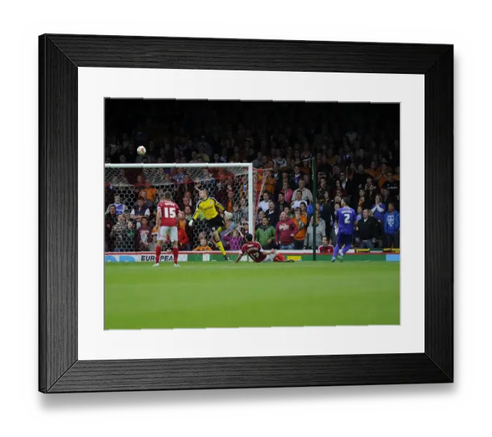 Framed Print : Dramatic Moment: Matt Doherty's Goal Secures Wolves Victory at Ashton Gate - Fans Celebrate Framed Print : Dramatic Moment: Matt Doherty's Goal Secures Wolves Victory at Ashton Gate - Fans Celebrate