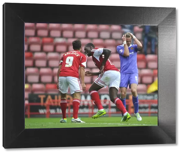 Thrilling Moment: Jay Emmanuel-Thomas's Goal Celebration for Bristol City in Sky Bet League One Match against Wolves, 2013