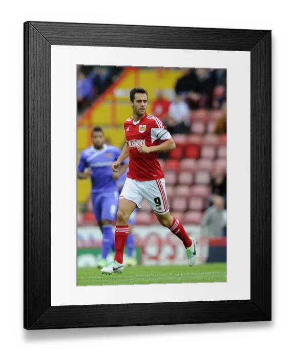 Framed Print : Bristol City's Sam Baldock Scores Against Wolves at Ashton Gate, August 17, 2013