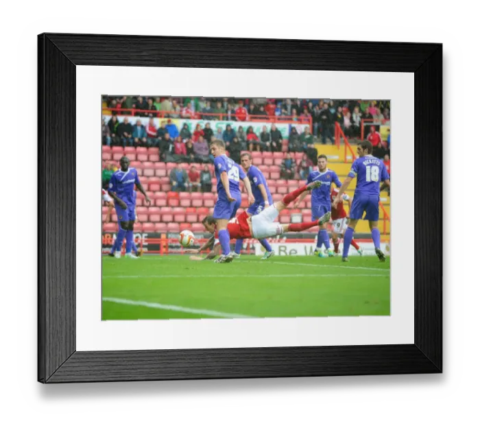 Framed Print : Aden Flint's Close Call: Missed Header in Bristol City vs Wolves (August 13, 2013) Framed Print : Aden Flint's Close Call: Missed Header in Bristol City vs Wolves (August 13, 2013)