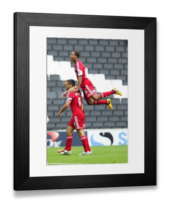 Framed Print : Bristol City's Sam Baldock in Euphoric Goal Celebration (2013): Sky Bet League One Clash vs. Milton Keynes Dons Framed Print : Bristol City's Sam Baldock in Euphoric Goal Celebration (2013): Sky Bet League One Clash vs. Milton Keynes Dons