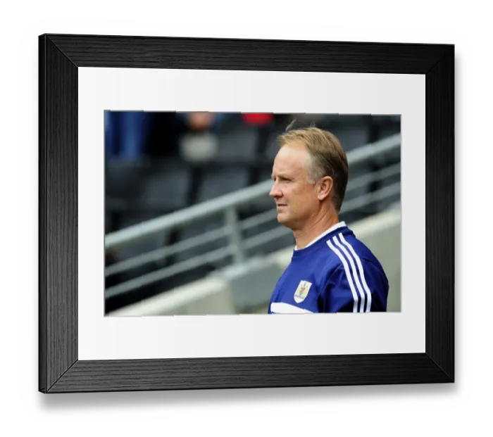 Framed Print : Sean O'Driscoll Leads Bristol City in Sky Bet League One Clash against Milton Keynes Dons, 2013