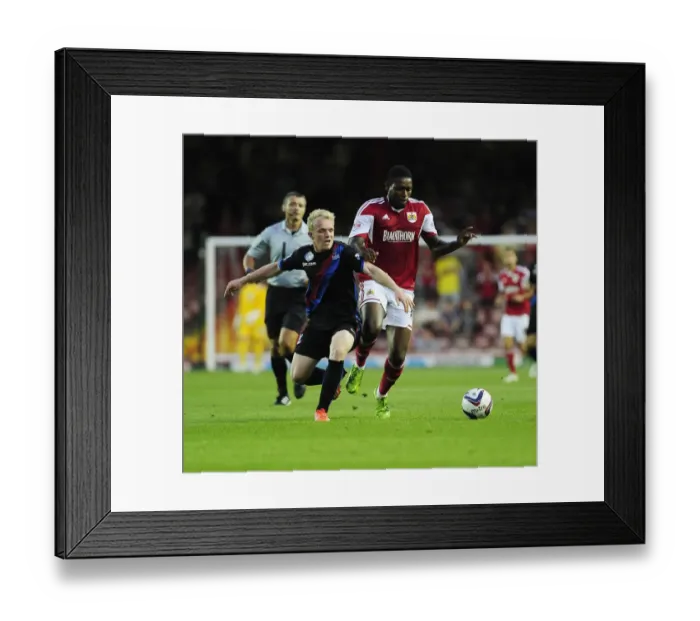 Framed Print : Bristol City vs Crystal Palace: Emmanuel-Thomas vs Williams Clash in Capital One Cup Match, 2013 Framed Print : Bristol City vs Crystal Palace: Emmanuel-Thomas vs Williams Clash in Capital One Cup Match, 2013