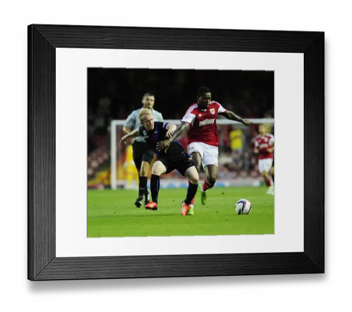 Framed Print : Bristol City vs Crystal Palace: Jay Emmanuel-Thomas vs Jonathan Williams Clash at Ashton Gate, Capital One Cup 2013 Framed Print : Bristol City vs Crystal Palace: Jay Emmanuel-Thomas vs Jonathan Williams Clash at Ashton Gate, Capital One Cup 2013