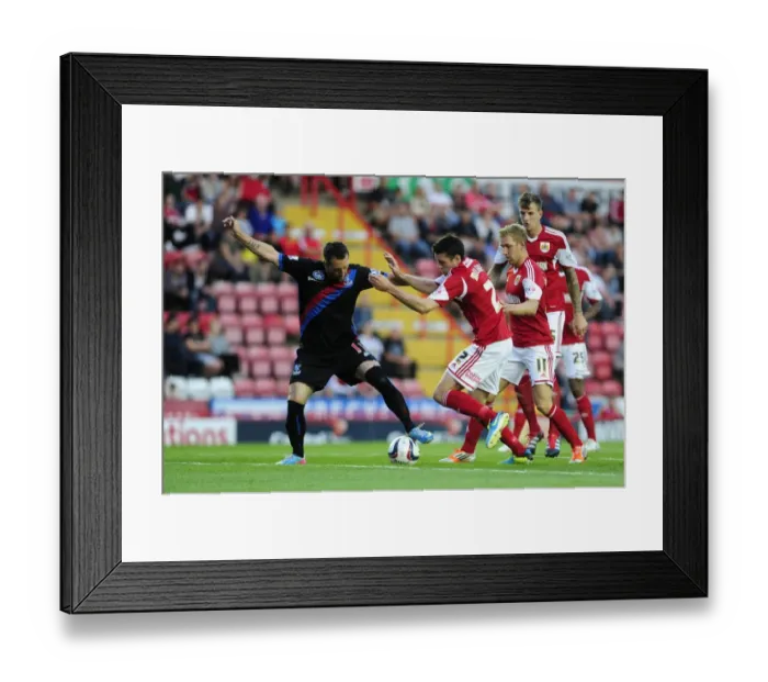 Framed Print : Bristol City vs Crystal Palace: Dobbie Tries to Escape Moloney's Grip Framed Print : Bristol City vs Crystal Palace: Dobbie Tries to Escape Moloney's Grip