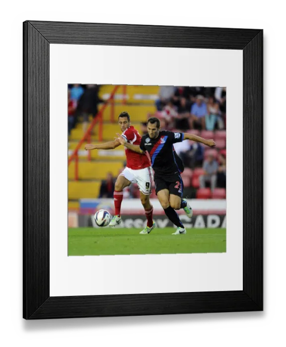 Framed Print : Battling for Supremacy: Sam Baldock vs. Florian Marange in the Bristol City vs. Crystal Palace Clash, 2013 Framed Print : Battling for Supremacy: Sam Baldock vs. Florian Marange in the Bristol City vs. Crystal Palace Clash, 2013
