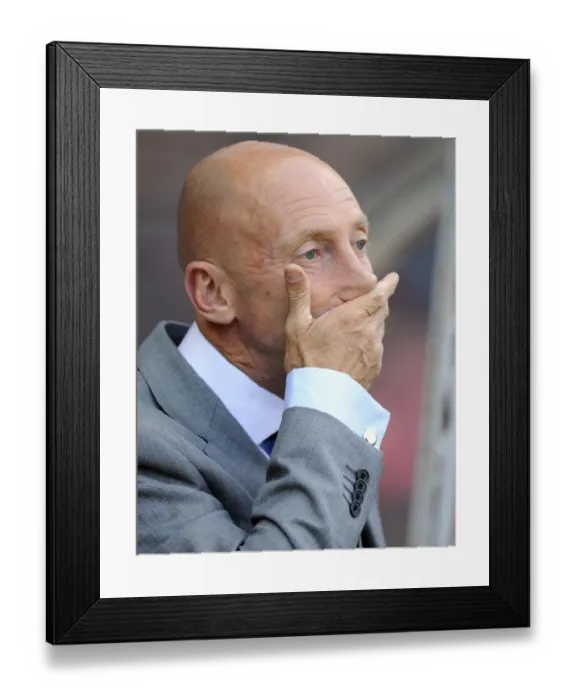 Framed Print : Ian Holloway of Crystal Palace Covers Mouth in Tension at Ashton Gate, Bristol City vs Crystal Palace, Capital One Cup 2013