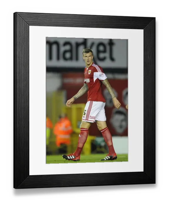 Framed Print : Aden Flint vs. Crystal Palace: Bristol City's Defender Faces Off in Capital One Cup Match, 2013