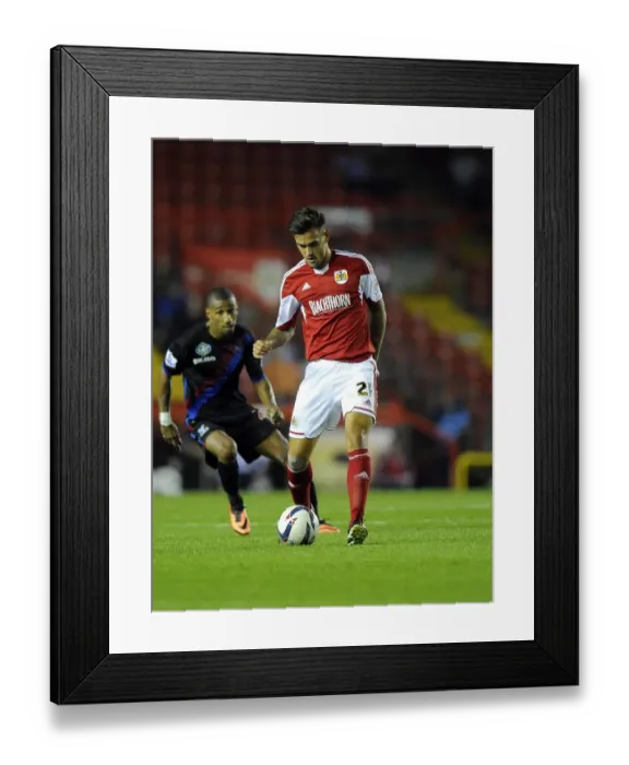 Framed Print : Marlon Pack of Bristol City Faces Off Against Crystal Palace in Capital One Cup Clash, 2013 Framed Print : Marlon Pack of Bristol City Faces Off Against Crystal Palace in Capital One Cup Clash, 2013