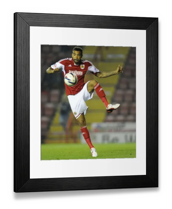 Framed Print : Bristol City vs Crystal Palace: Liam Fontaine in Action at Ashton Gate, 2013