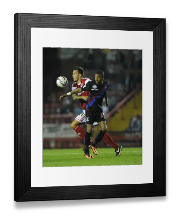 Framed Print : Marlon Pack Heads the Ball Over Grandin in Bristol City vs Crystal Palace Clash, 2013 Framed Print : Marlon Pack Heads the Ball Over Grandin in Bristol City vs Crystal Palace Clash, 2013
