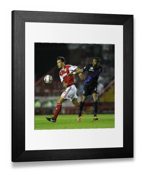 Framed Print : Marlon Pack Soars High: A Thrilling Heading Duel Against Crystal Palace's Elliot Grandin, 2013 Framed Print : Marlon Pack Soars High: A Thrilling Heading Duel Against Crystal Palace's Elliot Grandin, 2013