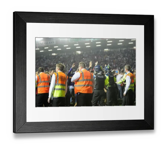 Framed Print : Bristol Derby: Separating Fans at Ashton Gate (Bristol City vs. Bristol Rovers, Johnstone Paint Trophy 1st Round) Framed Print : Bristol Derby: Separating Fans at Ashton Gate (Bristol City vs. Bristol Rovers, Johnstone Paint Trophy 1st Round)